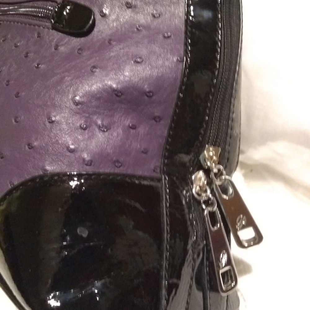 Grace Adele Ostrich Print Handbag - image 4